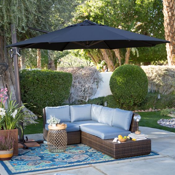outdoor space essentials interior design covered area umbrella