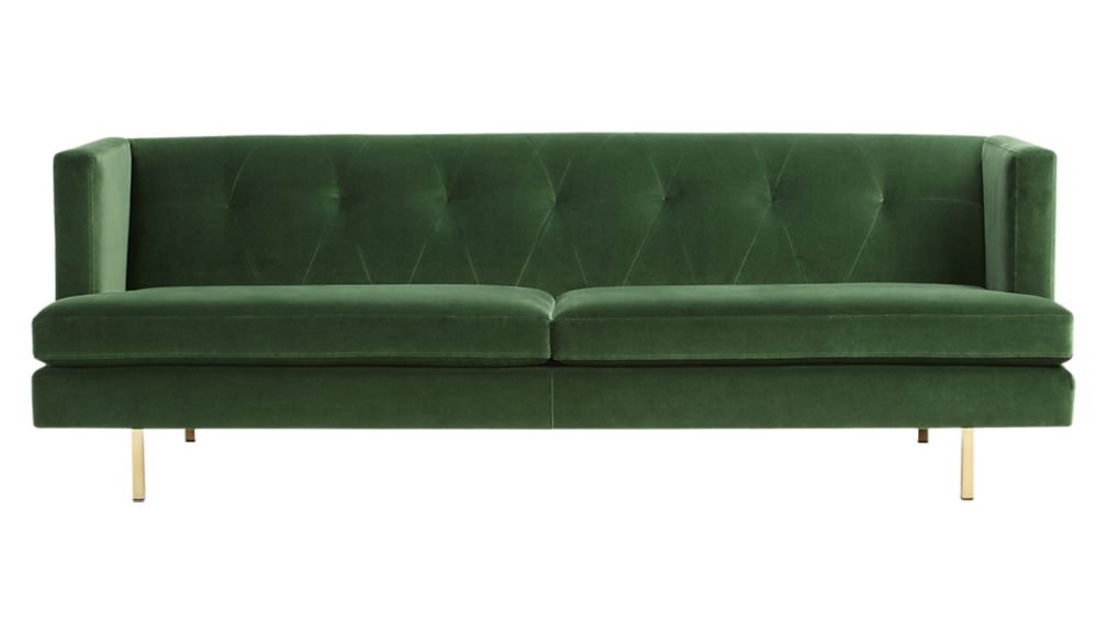 Green sofa Leedy Interiors Tinton Falls NJ Interior Design