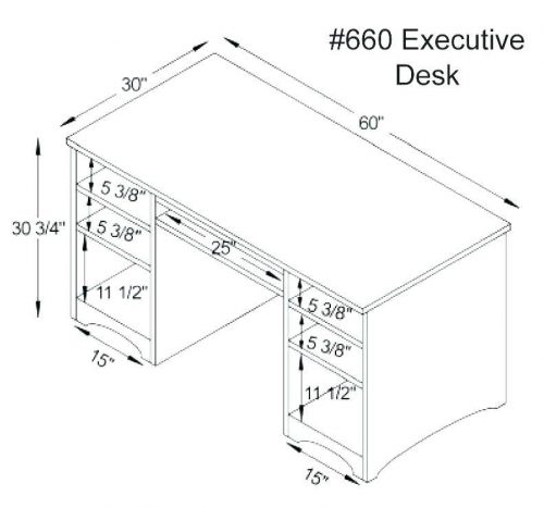 Office Desk Dimensions Standard Top Delectable Typical Height Executive 500x467 