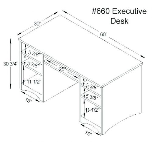 Average Desk Size In Feet