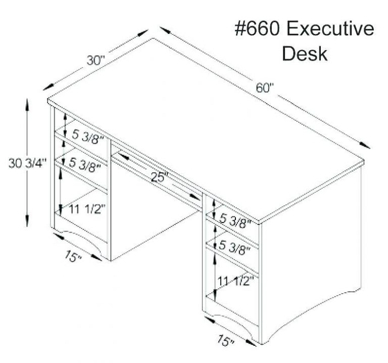 Office Desk Dimensions Standard Top Delectable Typical Height Executive 768x718 